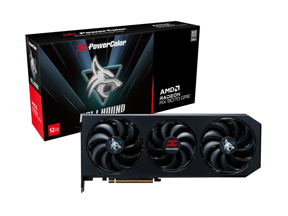 Scheda video PowerColor AMD Radeon RX 9070 GRE Hellhound 12GB GDDR6 - RX9070GRE 12G-L/OC