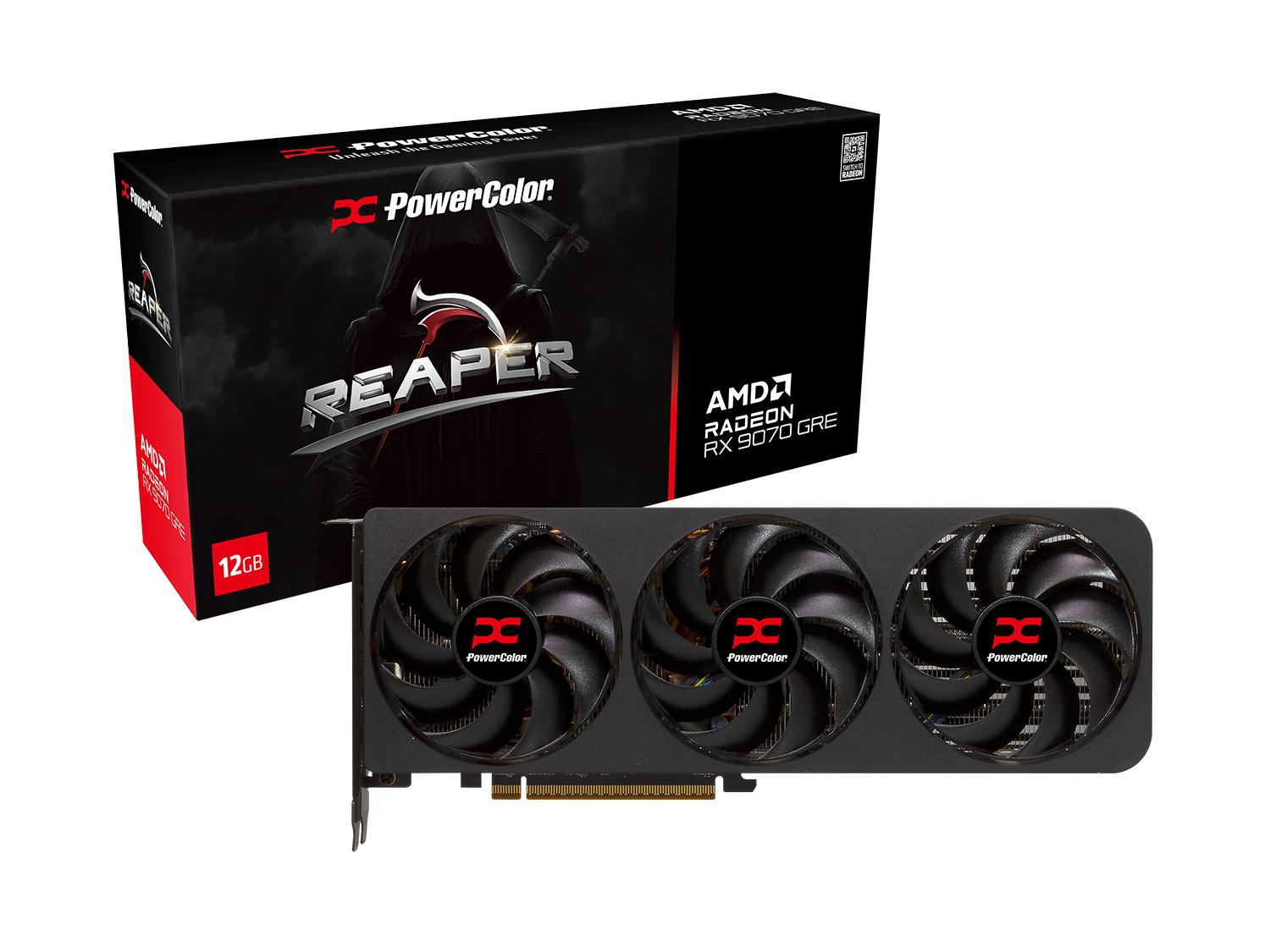 Видео карта PowerColor AMD Radeon RX 9070 GRE Reaper 12GB GDDR6 - RX9070GRE 12G-A