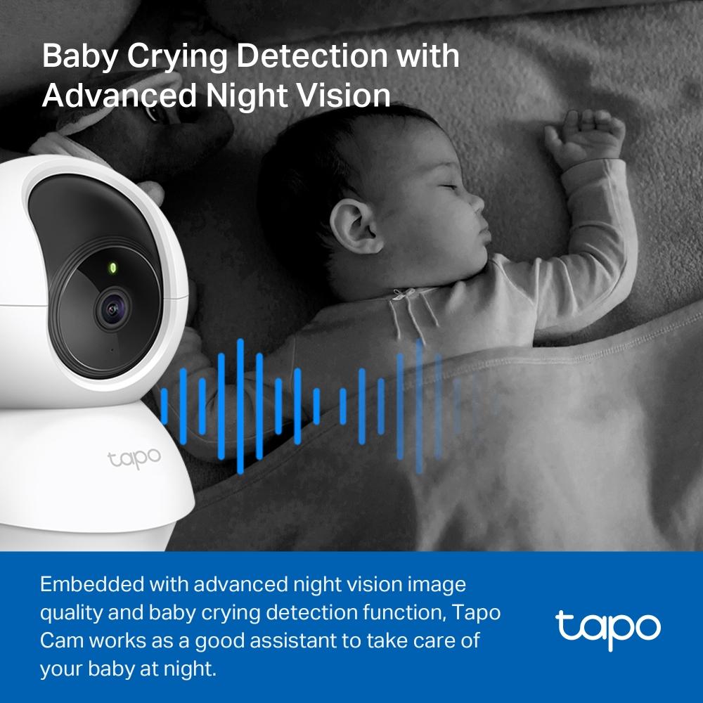 Домашна охранителна WiFi камера TP-Link Tapo C200P2, Pan/Tilt - 2 Броя
