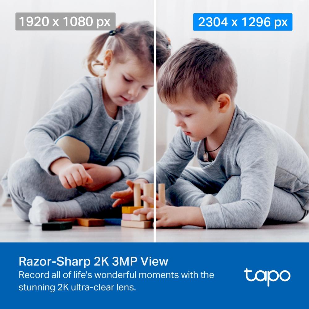 Охранителна WiFi камера TP-Link Tapo C210P2, 360°, Pan/Tilt - 2бр