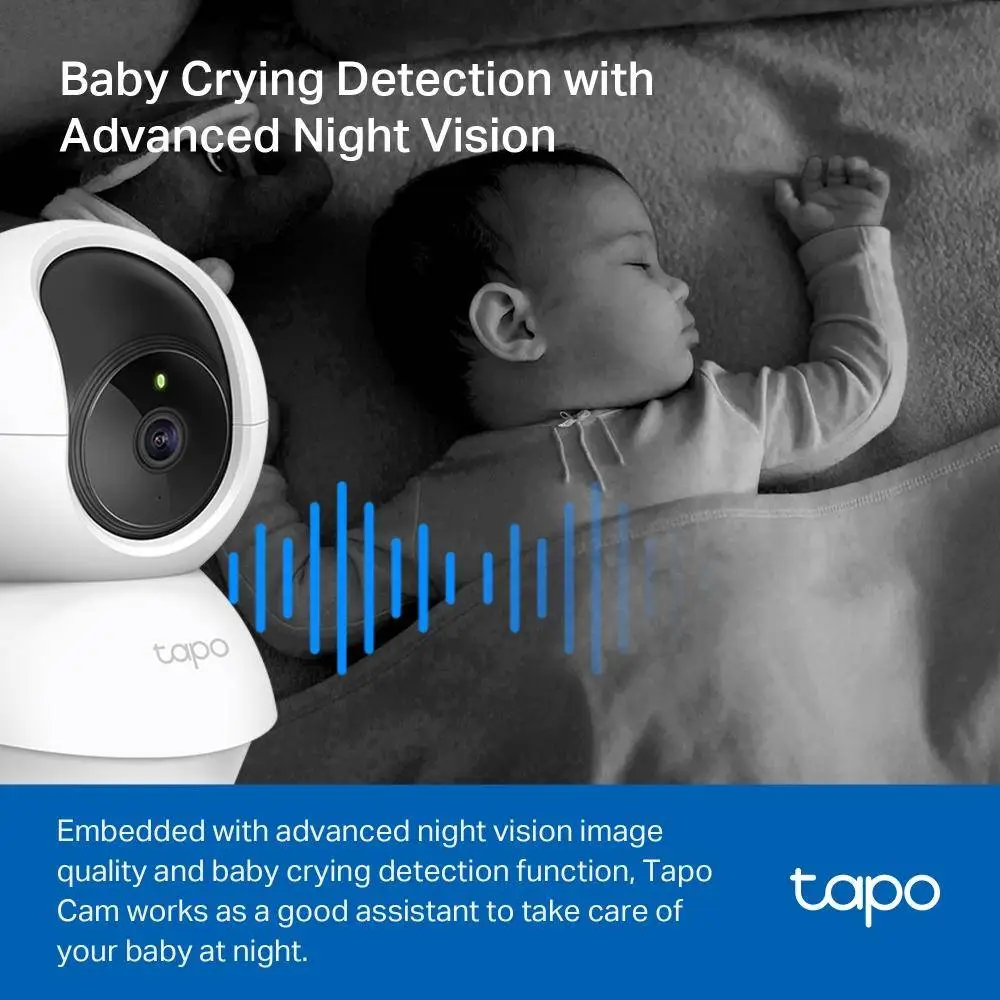 Охранителна WiFi камера TP-Link Tapo C210P2, 360°, Pan/Tilt - 2бр
