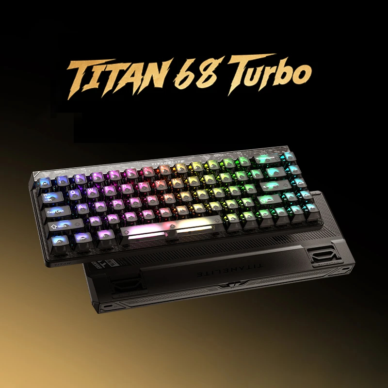 Madlions професионална геймърска механична клавиатура Professional Gaming Mechanical Keyboard TITAN 68 TURBO - 8K, Magnetic Fuguang Switches (English US), Blac