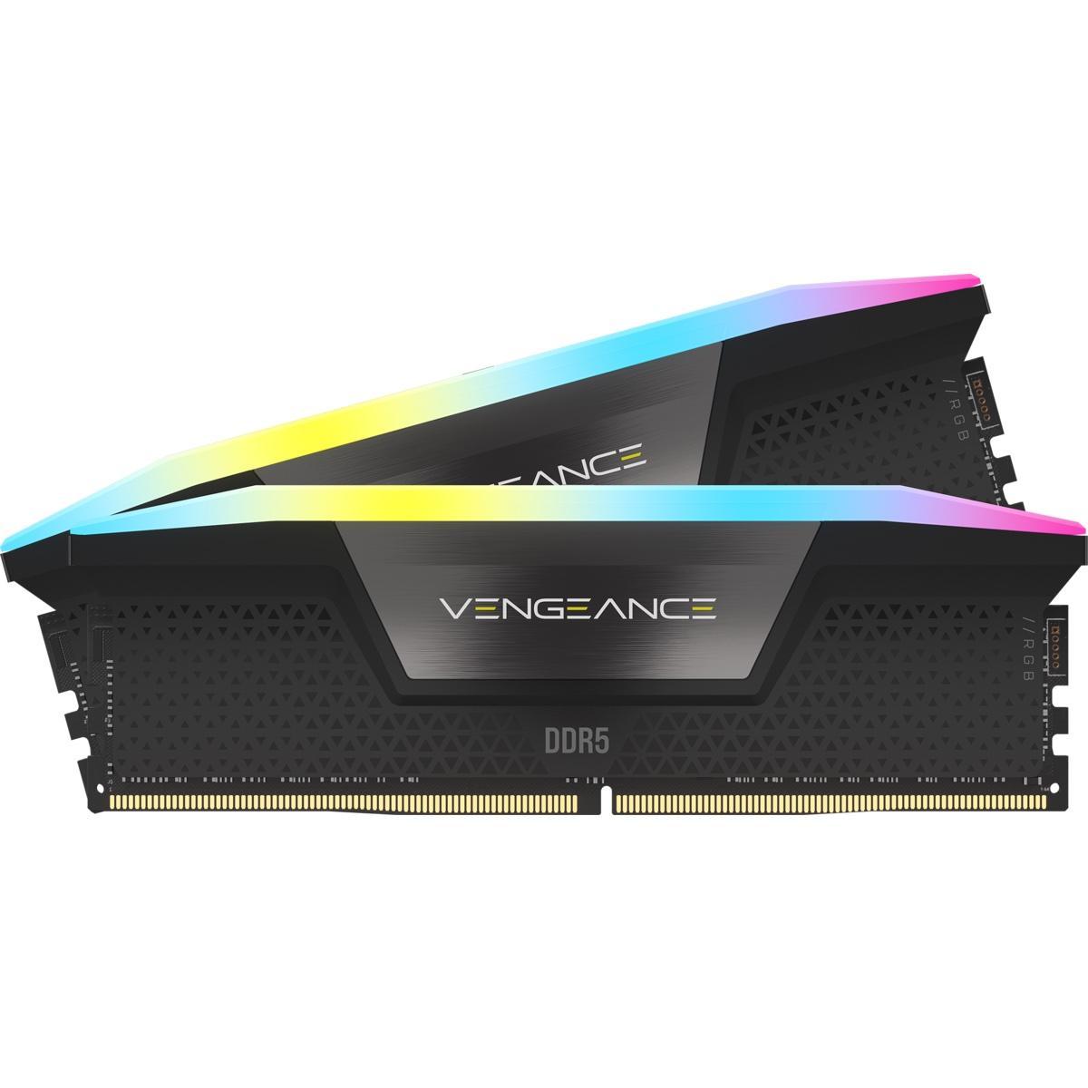 Памет Corsair Vengeance Black RGB DDR5 32GB (2x16GB) 5600MHz CL40 - XMP 3.0