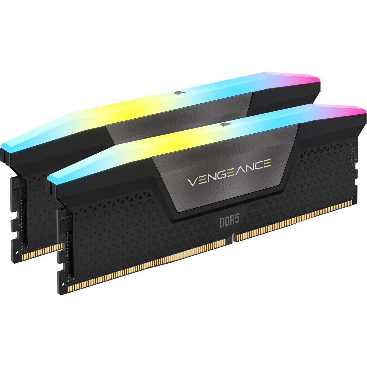 Памет Corsair Vengeance Black RGB DDR5 32GB (2x16GB) 5600MHz CL40 - XMP 3.0