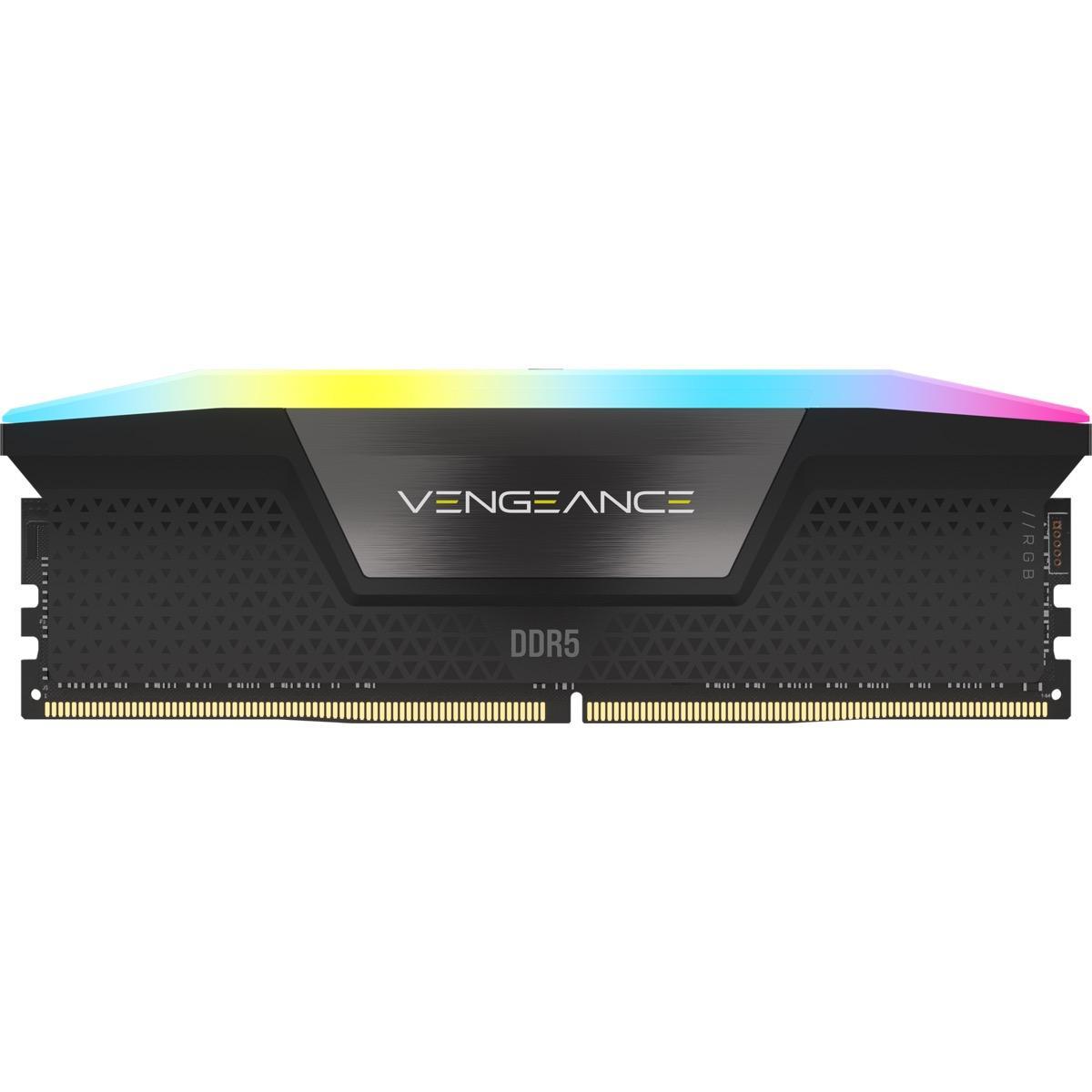 Памет Corsair Vengeance Black RGB DDR5 32GB (2x16GB) 5600MHz CL40 - XMP 3.0