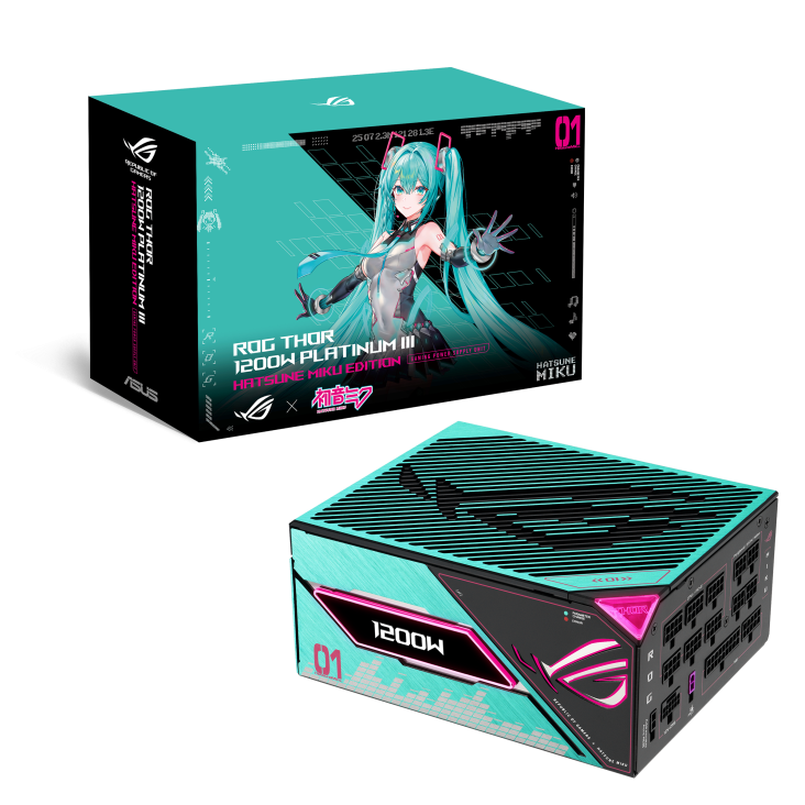 Захранване ASUS ROG Thor 1200W Platinum III Hatsune Miku Edition - 90YE00V6-B0NA00
