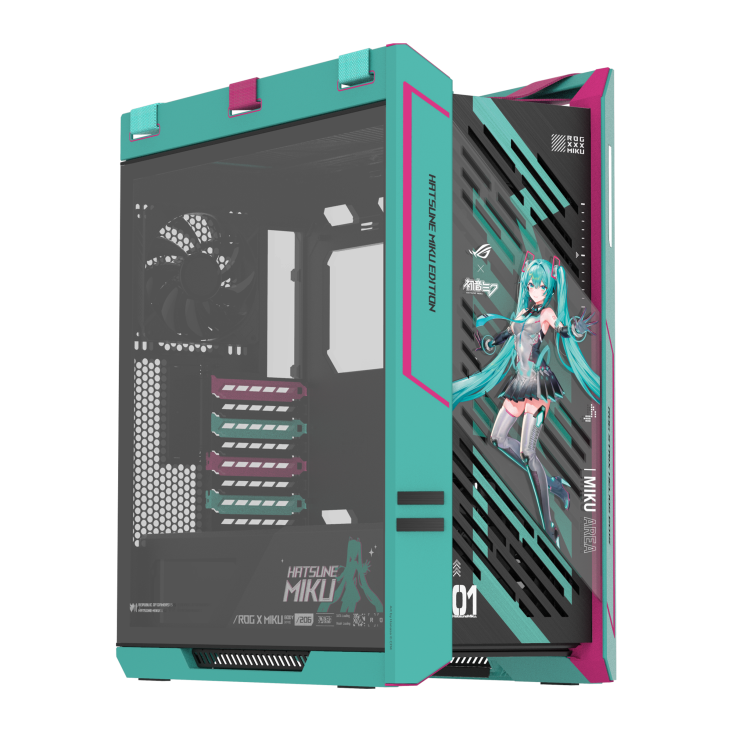 Кутия ASUS ROG Strix Helios II Hatsune Miku Edition E-ATX Mid-Tower - 90DC00W0-B39010