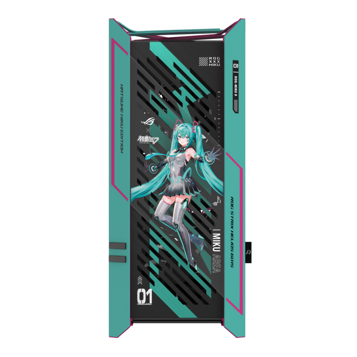 Кутия ASUS ROG Strix Helios II Hatsune Miku Edition E-ATX Mid-Tower - 90DC00W0-B39010