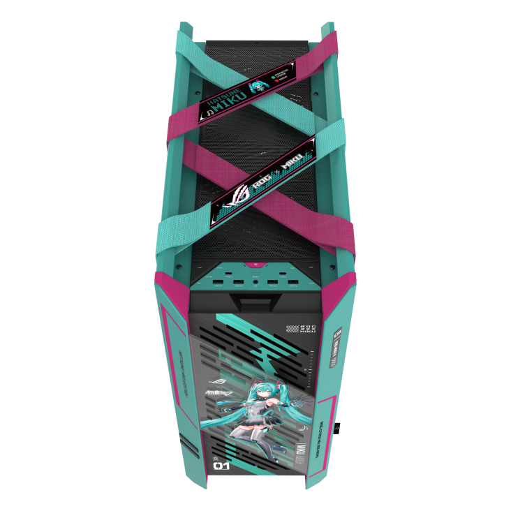 Кутия ASUS ROG Strix Helios II Hatsune Miku Edition E-ATX Mid-Tower - 90DC00W0-B39010