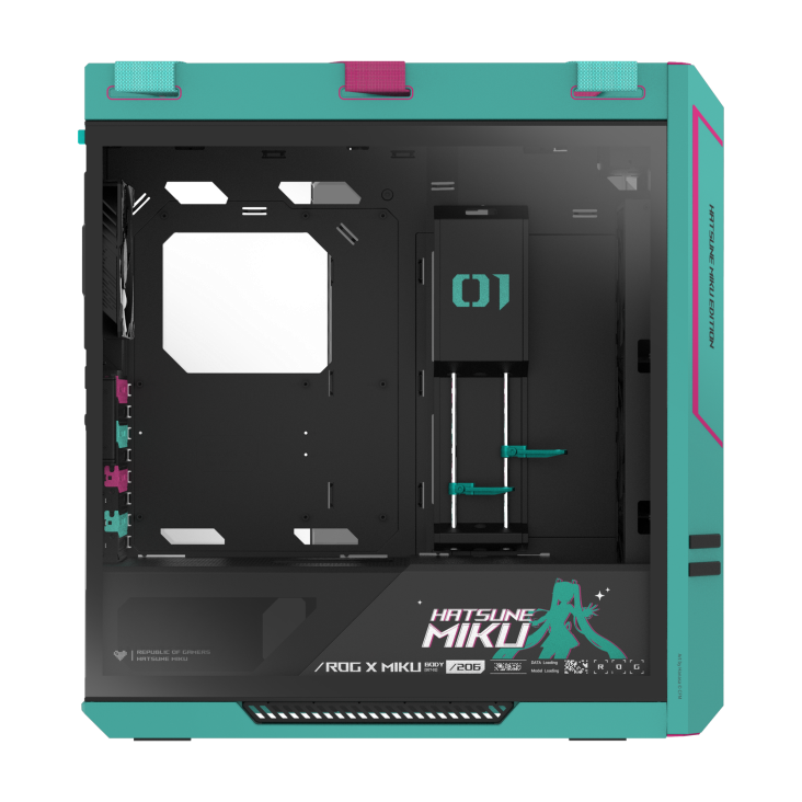 Кутия ASUS ROG Strix Helios II Hatsune Miku Edition E-ATX Mid-Tower - 90DC00W0-B39010