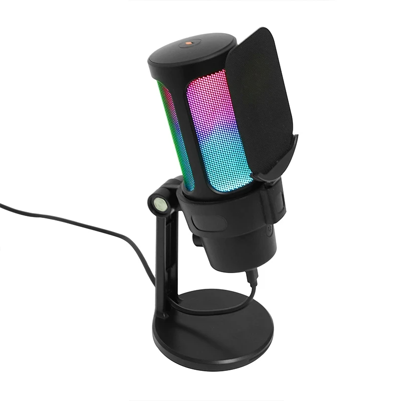 VCom Геймърски микрофон Gaming USB Microphone - VCOM-M902 Black - USB, RGB