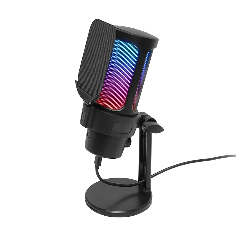 VCom Геймърски микрофон Gaming USB Microphone - VCOM-M902 Black - USB, RGB