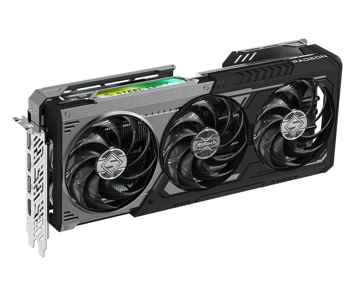 Видео карта ASRock Radeon RX 9070 GRE Steel Legend Dark 12GB OC GDDR6