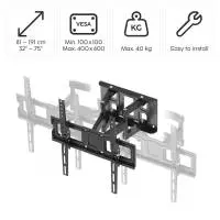 Стенна стойка за TV Hama, 191 cm (75&rdquo;), до 40 kg