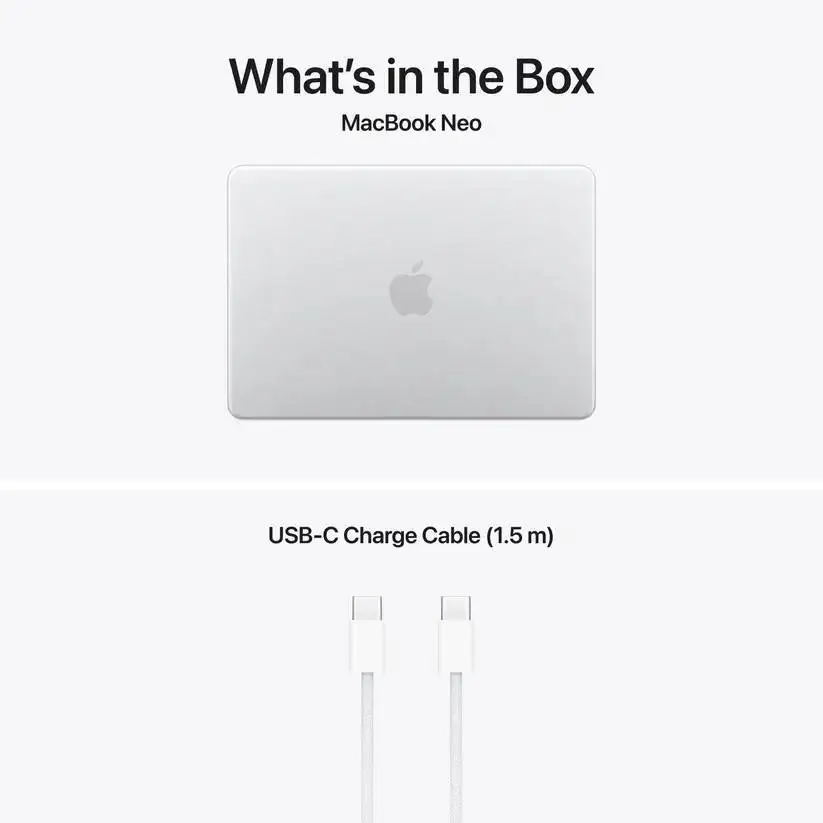 Лаптоп Apple MacBook Neo 13 2026 - 13" 2408 x 1506, A18 Pro, 8GB LPDDR5X, 256GB SSD, Silver