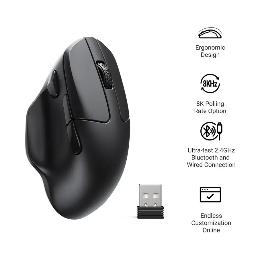 Безжична мишка Keychron M7-A23 8000Hz - Black