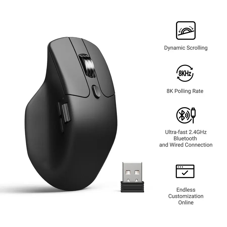 Безжична мишка Keychron M6S-A23 8000Hz - Black