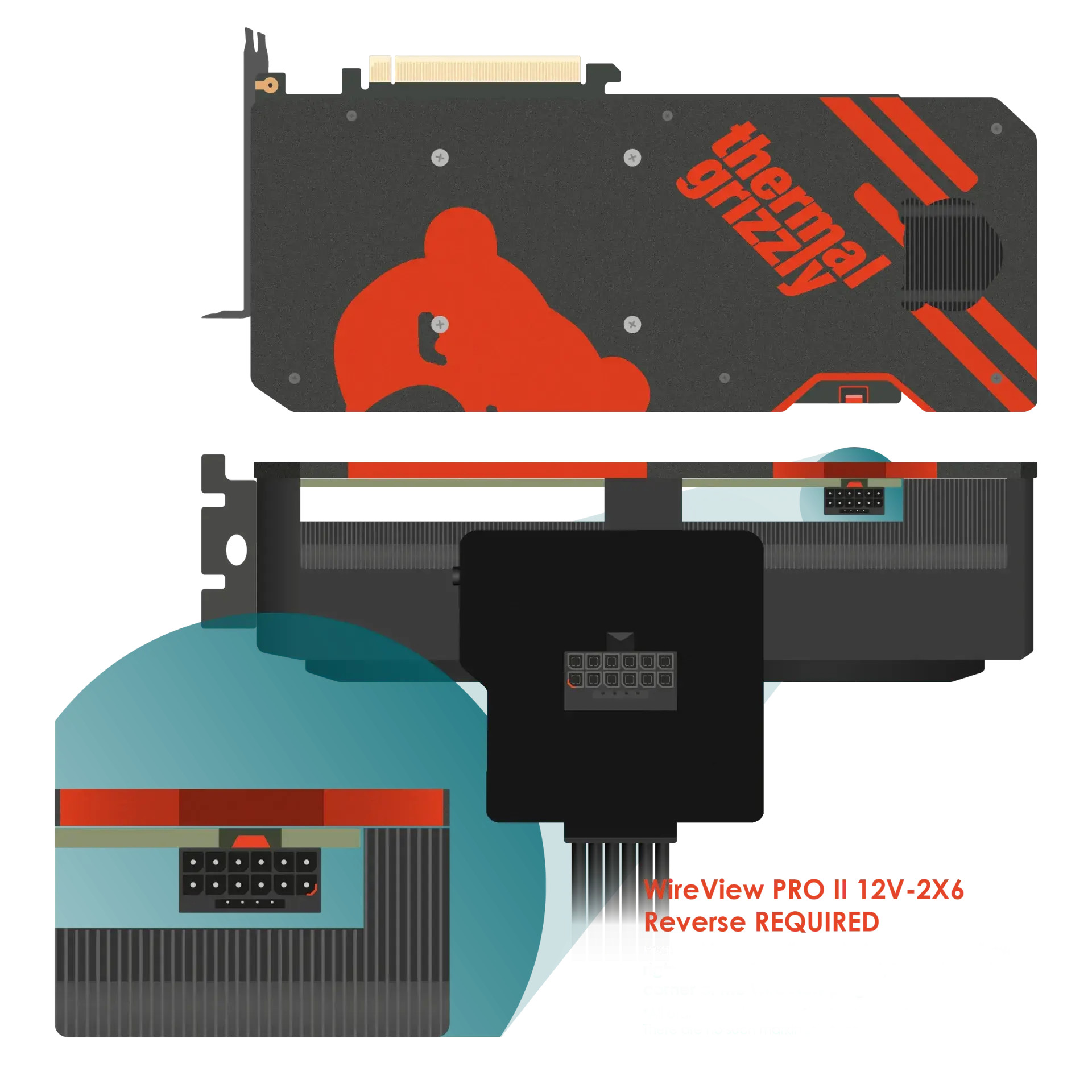 Датчик за видеокарта Thermal Grizzly WireView Pro II GPU 12V-2x6 Reversed - White