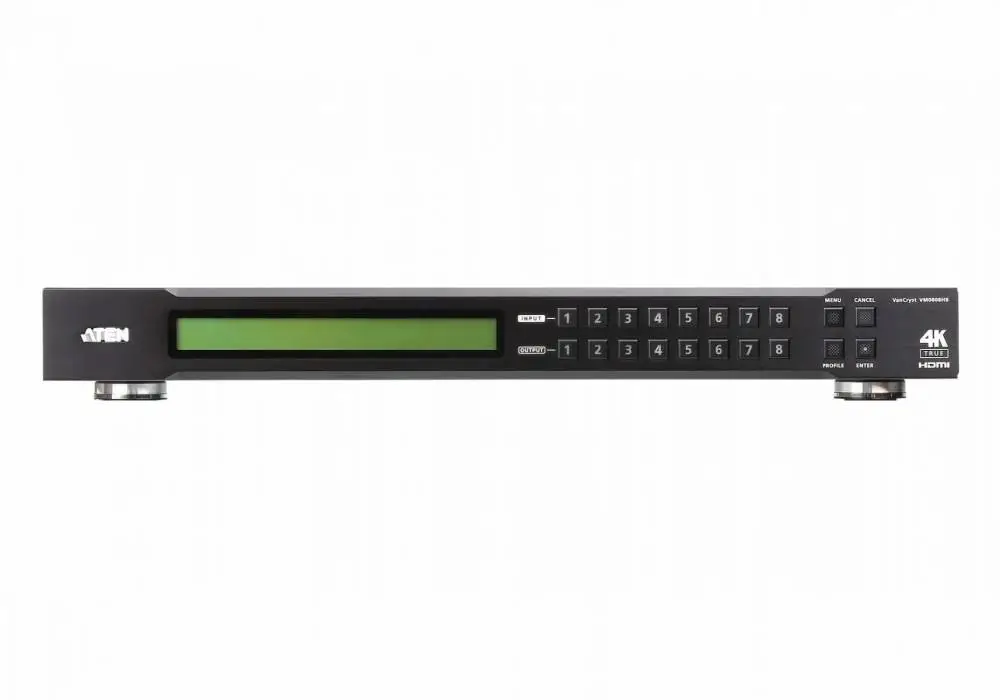 ATEN AV Матричен превключвател 4K, VM0808HB-AT-G, HDMI 8x In/ 8x Out, 4096 x 2160, 1U