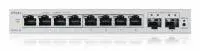 Суич ZyXEL GS-1200-10, V3, Управляем, 8 портов, 10/100/1000 с 2Gbe Uplink