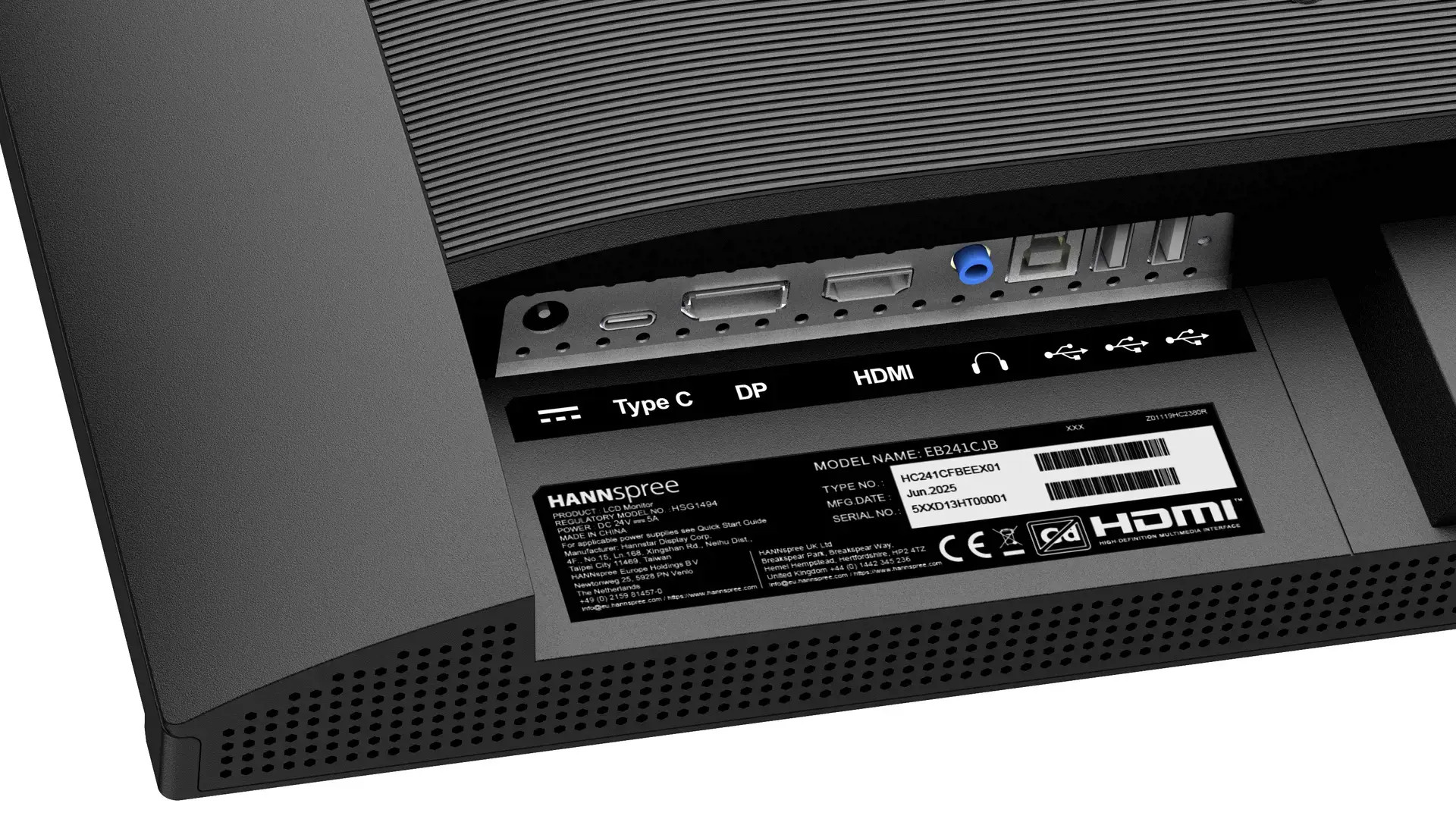 Монитор Hybri Hanspree EB241CJB - 24"inch ecoVision TN, FHD(1920x1080), 75Hz, USB-C