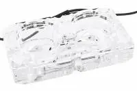 Адаптер приставка с вътрешна и външна резба Alphacool Eisdecke D5 Dual Acrylic Attachment 3x 1/4"