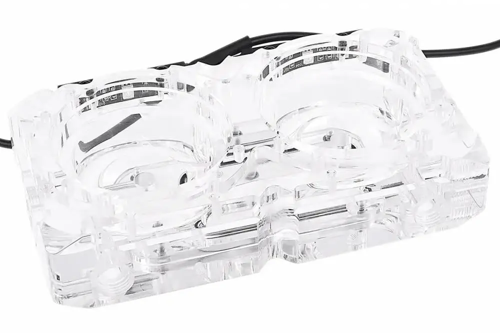 Адаптер приставка с вътрешна и външна резба Alphacool Eisdecke D5 Dual Acrylic Attachment 3x 1/4"