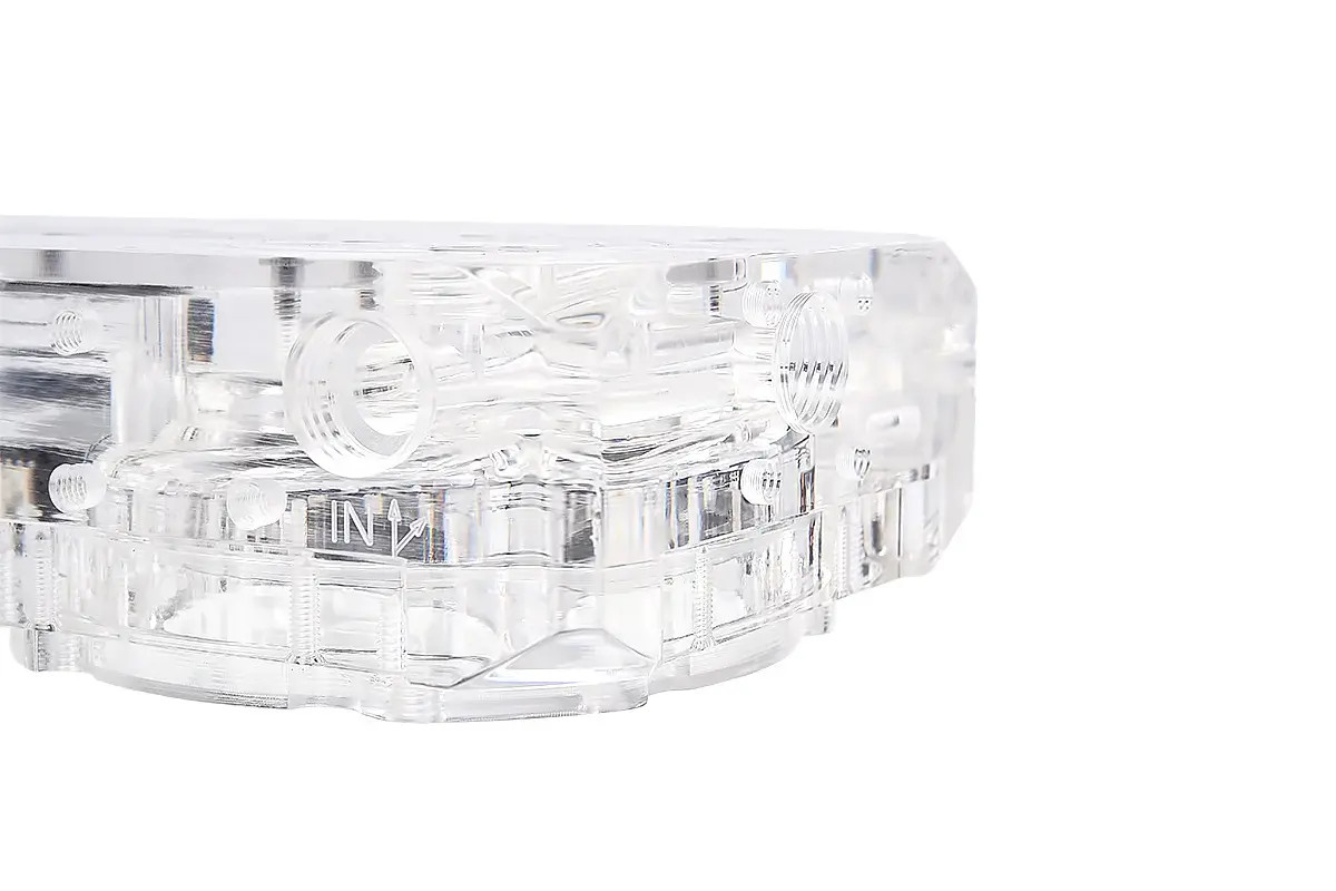 Адаптер приставка с вътрешна и външна резба Alphacool Eisdecke D5 Dual Acrylic Attachment 3x 1/4"