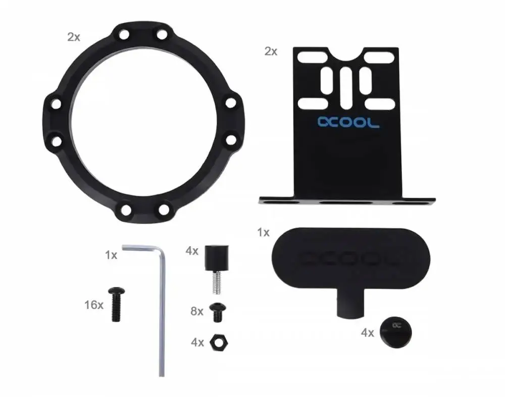 Адаптер приставка с вътрешна и външна резба Alphacool Eisdecke D5 Dual Acrylic Attachment 3x 1/4"
