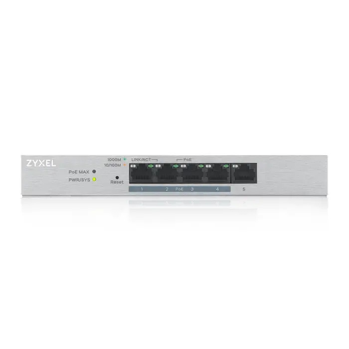 Switch ZyXEL GS-1200-5HPV3, 5-port, Gigabit, PoE, Web Managed