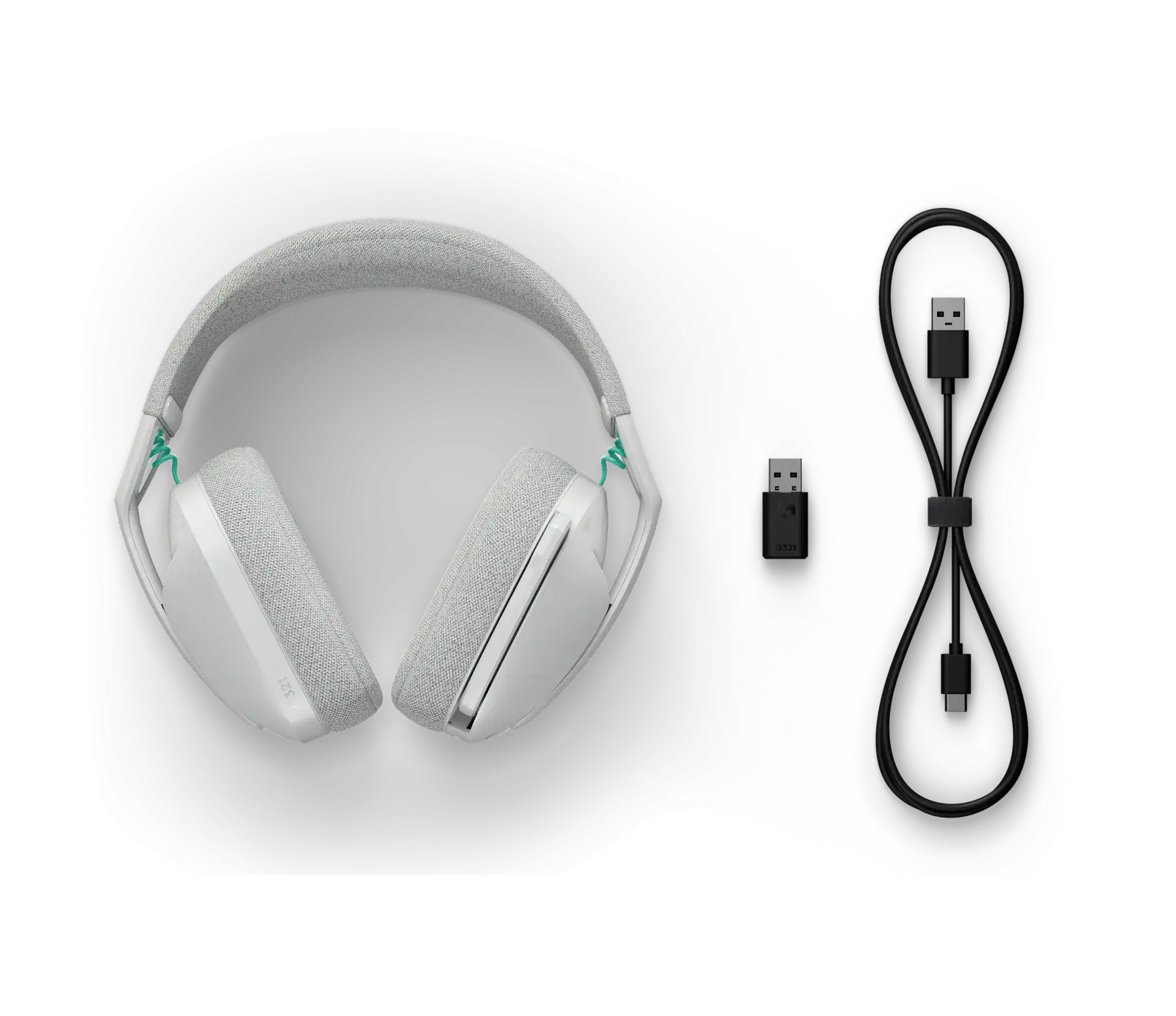Геймърски безжични слушалки Logitech G321 Lightspeed, Микрофон, Бели
