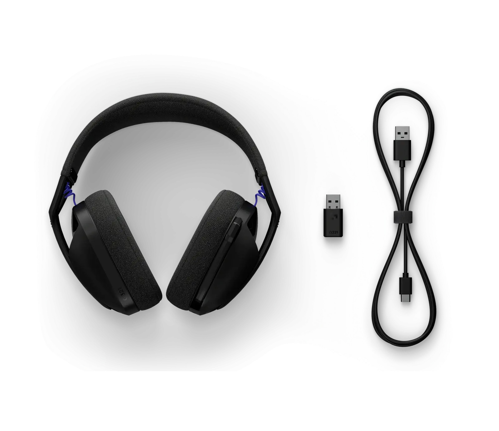 Геймърски безжични слушалки Logitech G321 Lightspeed, Микрофон, Черни