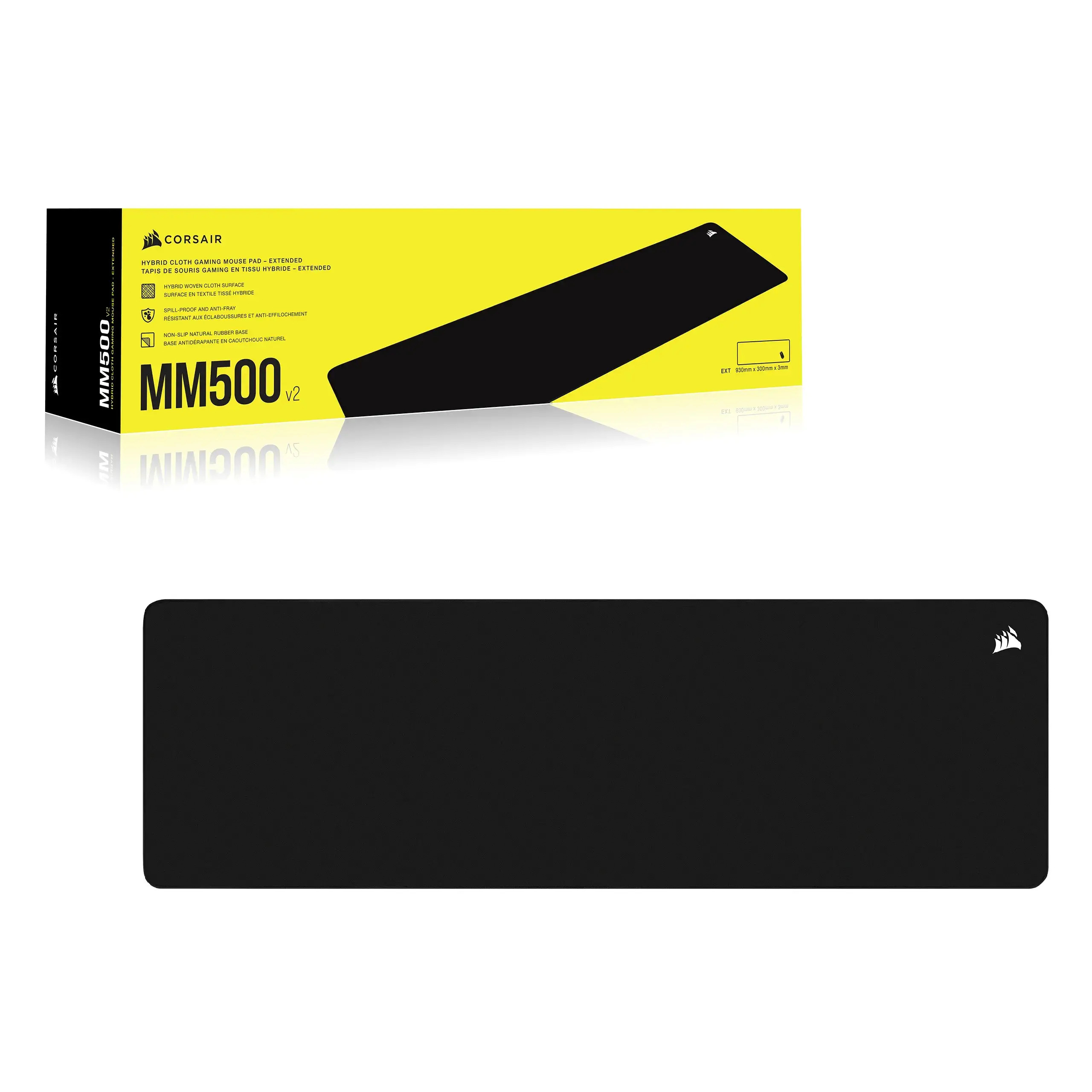 Геймърски пад за мишка Corsair MM500 v2 Hybrid Cloth Extended , 930mm x 300mm