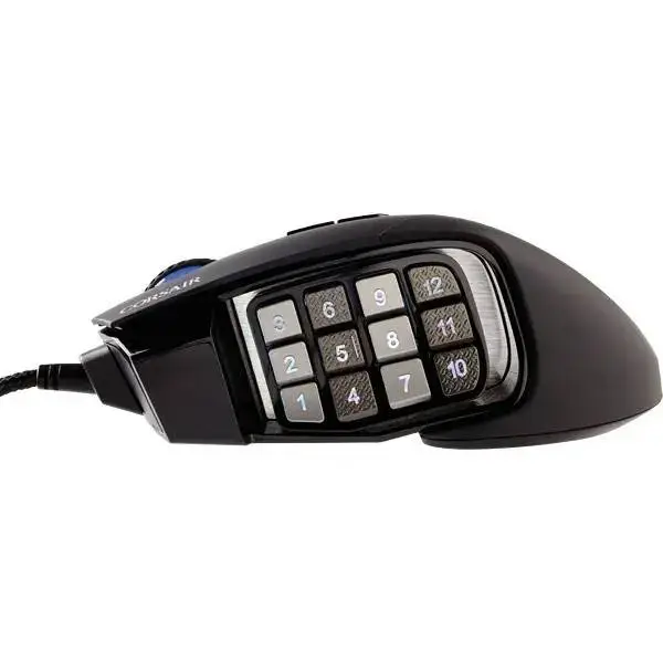 Геймърскa мишка оптична Corsair Scimitar Elite RGB, PMW3391 USB