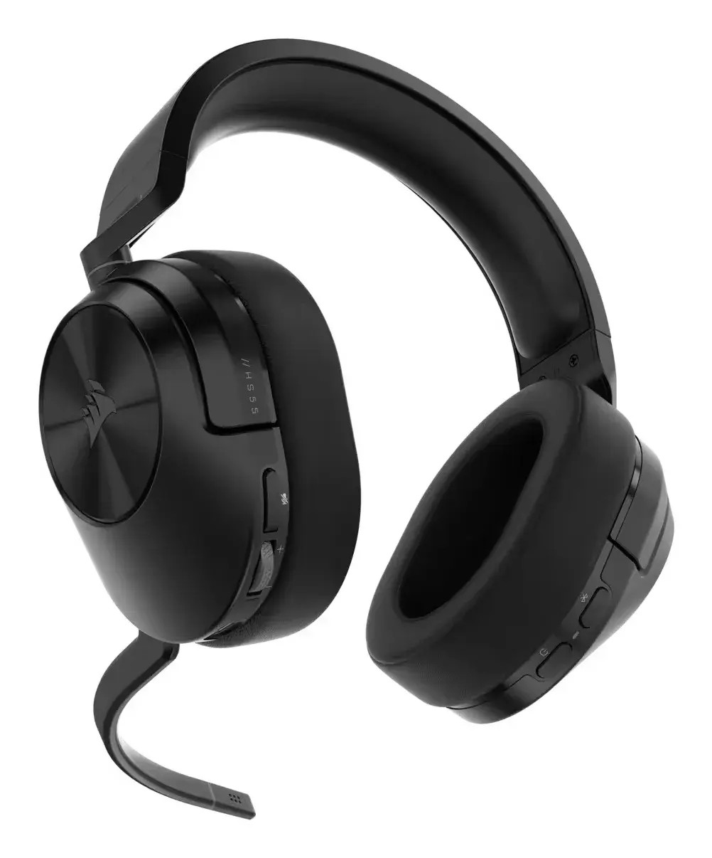 Геймърски слушалки с микрофон Corsair HS55 Carbon безжични и блутут PC/PS5/PS4