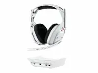 Logitech Astro A50 Lightspeed безжични слушалки със станция , Бели