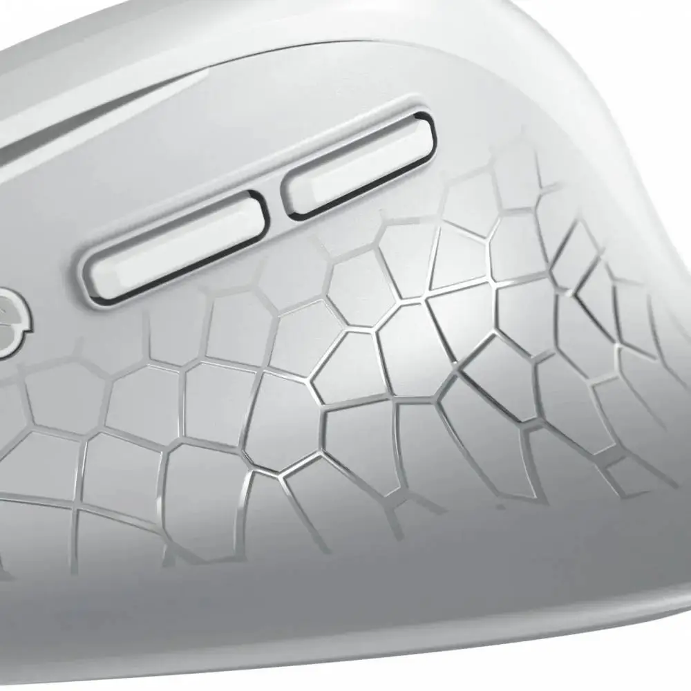 CHERRY Stream ratón ergonómico silencioso Comfort, 6 botones, 4000dpi, blanco