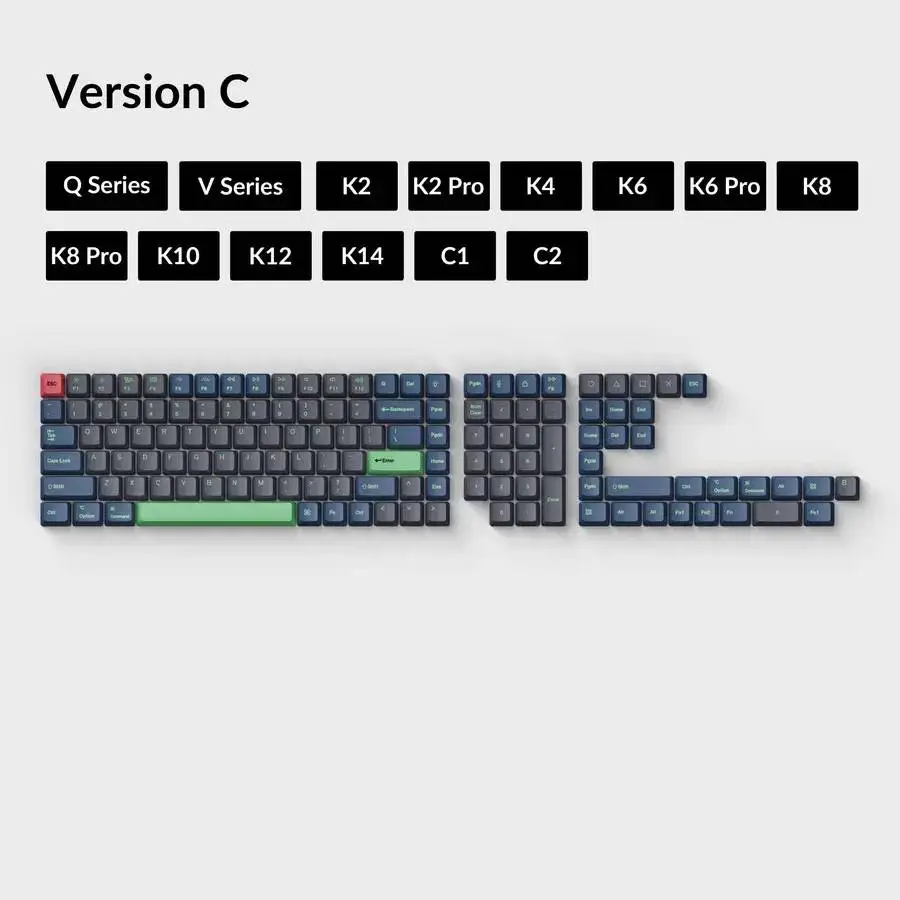 Keychron PBT Keycap Set - Hacker, Version C Keyboard Caps
