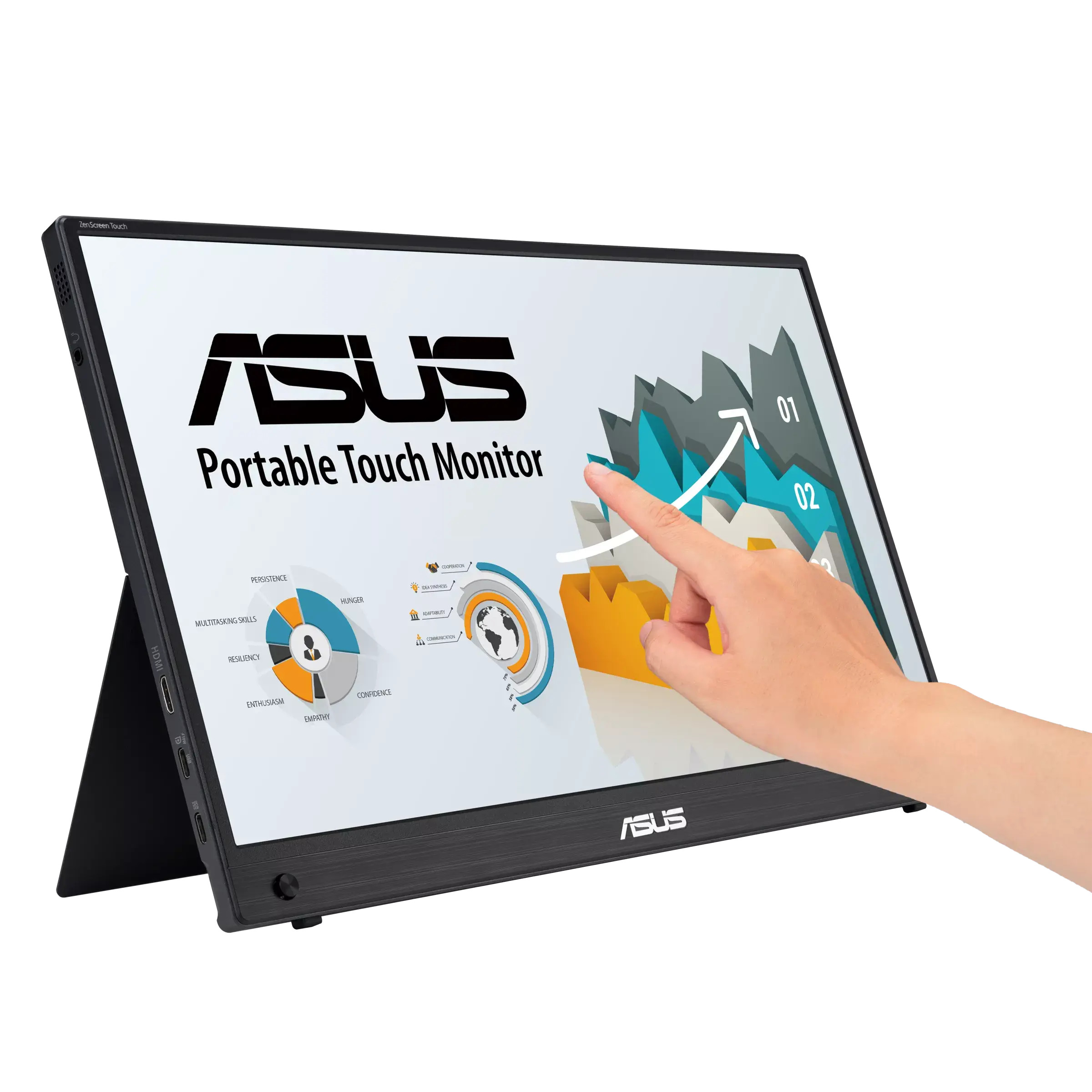 Monitor táctil portátil ASUS ZenScreen Touch MB16AMTR, 16" IPS FHD (1920x1080)