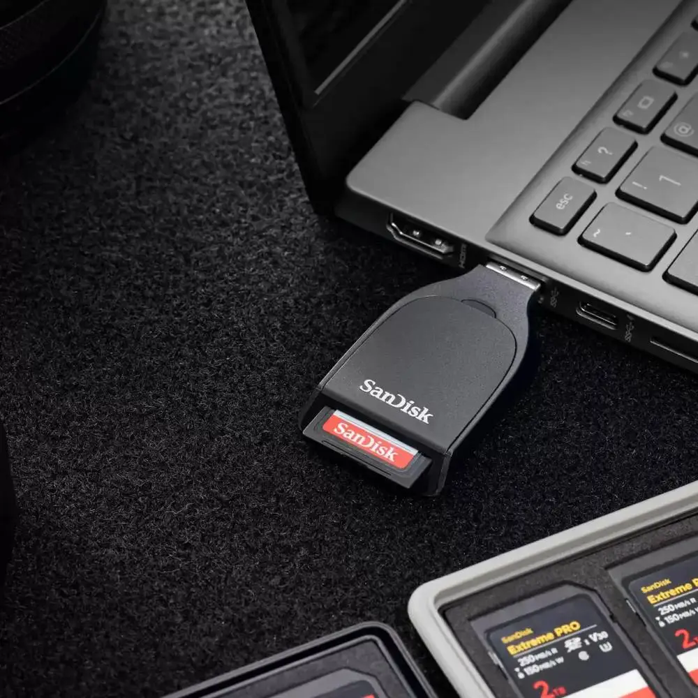 Четец за карти SanDisk Extreme PRO, USB-A, SD-SDDR-C731-GN6NN, QuickFlow&trade; SD UHS-I Card USB-A Reader