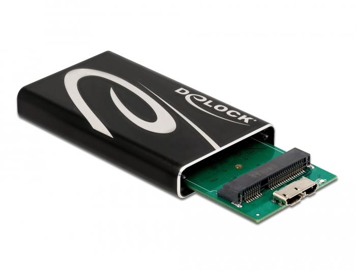 Външно чекмедже Delock 42027, За mSATA SSD, USB