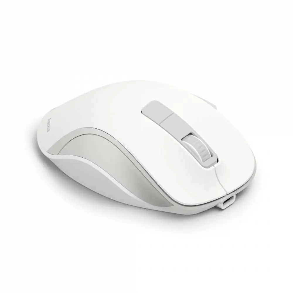 HAMA Безжична оптична мишка WM-500 Recharge, бяла, 6 бут.,800/1200/1600 dpi, безшумна
