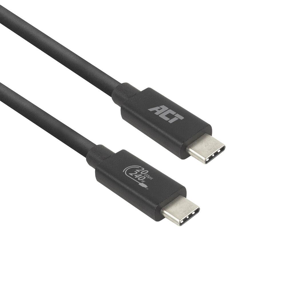 ACT Кабель USB-C - USB-C, 2 м / USB4, 20Gbps, 240W, сертифицированный USB-IF