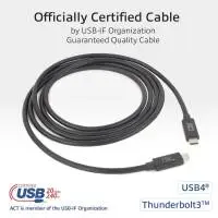ACT Кабел USB-C - USB-C, 2 м / USB4, 20Gbps, 240W, сертифициран USB-IF
