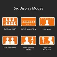 Камера за видеоконференции, j5create JVU368,360&deg;,Full HD 1080p,USB&trade; UVC/UAC plug-and-play,HDR,AI функция
