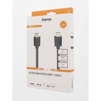 Câble HAMA High Speed, HDMI mâle - HDMI mâle, 8K, 48GB/s, Ethernet, 1 m, connecteurs plaqués