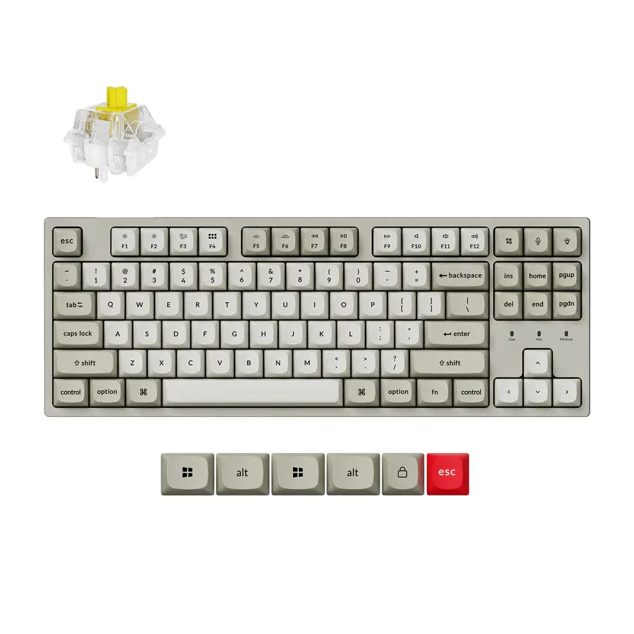 Геймърска Механична клавиатура Keychron C1 Pro 8K QMK - Super Banana Switch