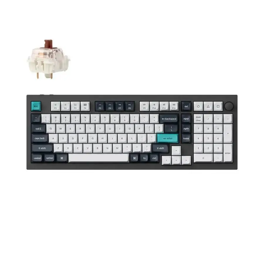 Механична клавиатура Keychron Q5 Max QMK Carbon Black - Gateron Jupiter Brown