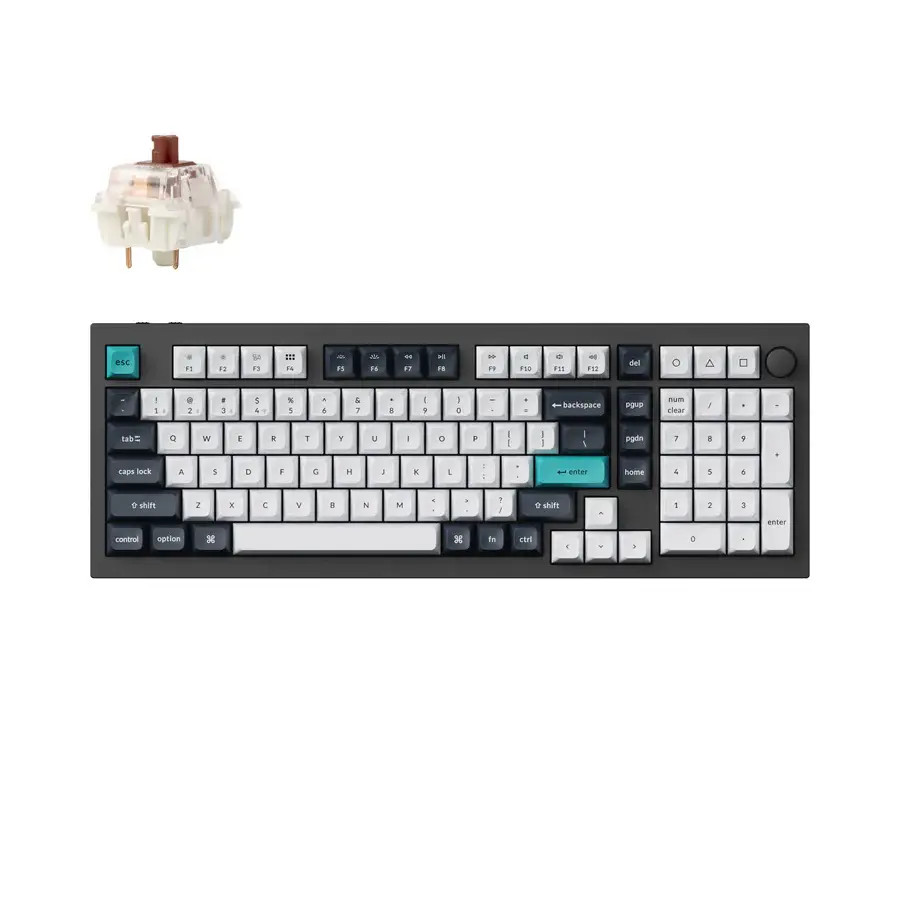 Механична клавиатура Keychron Q5 Max QMK Carbon Black - Gateron Jupiter Brown