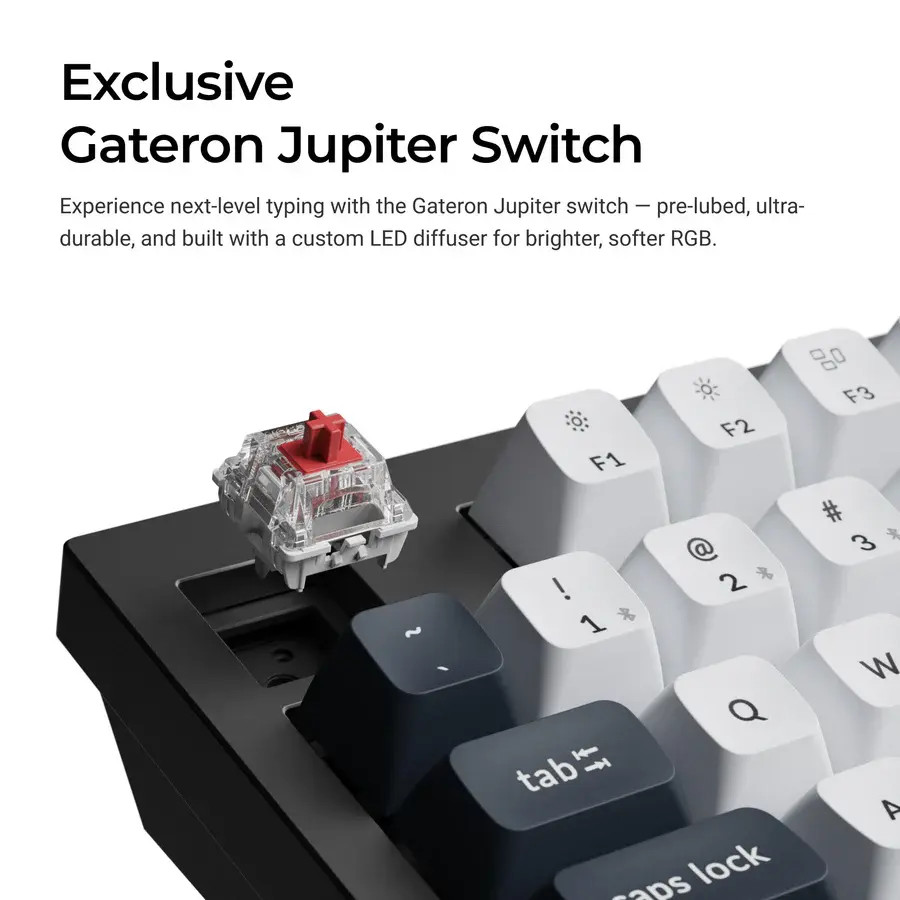 Механична клавиатура Keychron Q5 Max QMK Carbon Black - Gateron Jupiter Brown